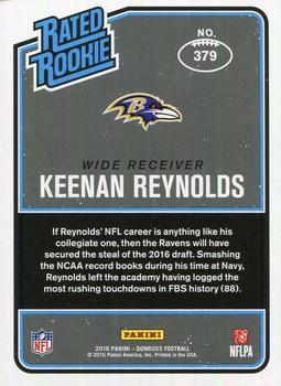 2016 Donruss #379 Keenan Reynolds Back