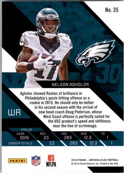 2016 Panini Unparalleled #35 Nelson Agholor Back