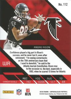 2016 Panini Unparalleled #112 Andre Rison Back