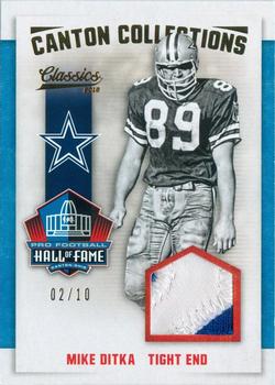 2016 Panini Classics - Canton Collection Swatches Prime #19 Mike Ditka Front