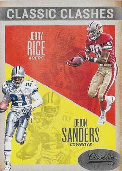 2016 Panini Classics - Classic Clashes #5 Deion Sanders / Jerry Rice Front