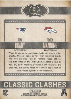 2016 Panini Classics - Classic Clashes #6 Peyton Manning / Tom Brady Back