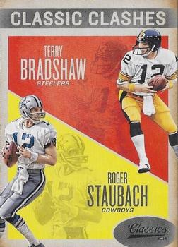 2016 Panini Classics - Classic Clashes #7 Roger Staubach / Terry Bradshaw Front