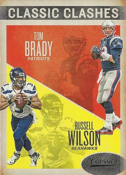 2016 Panini Classics - Classic Clashes #16 Russell Wilson / Tom Brady Front