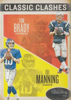 2016 Panini Classics - Classic Clashes #18 Eli Manning / Tom Brady Front