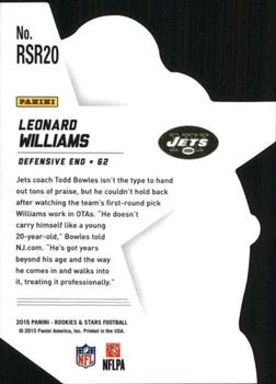 2015 Panini Rookies & Stars - Longevity Die Cut Rookies #RSR20 Leonard Williams Back