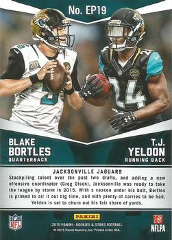 2015 Panini Rookies & Stars - Embroidered Patches #EP19 T.J. Yeldon / Blake Bortles Back