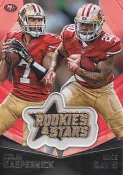 2015 Panini Rookies & Stars - Embroidered Patches #EP20 Colin Kaepernick / Mike Davis Front