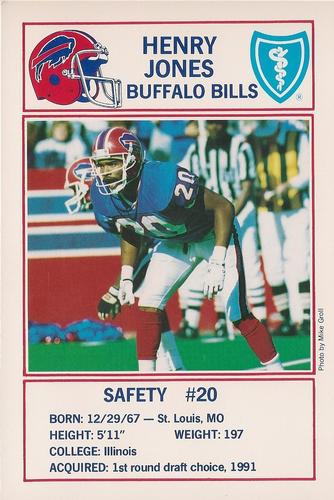 1992 Buffalo Bills Police #NNO Henry Jones Front