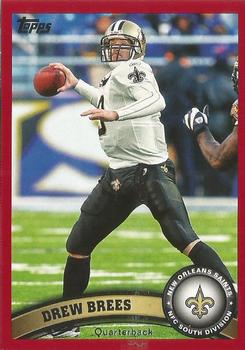 2011 Topps - Red #100 Drew Brees Front