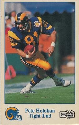1989 Frito Lay Los Angeles Rams #12 Pete Holohan Front