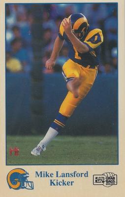 1989 Frito Lay Los Angeles Rams #13 Mike Lansford Front