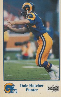 1989 Frito Lay Los Angeles Rams #16 Dale Hatcher Front