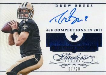 2015 Panini Flawless - Benchmarks Blue #B-DB Drew Brees Front