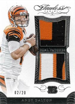 2015 Panini Flawless - Dual Patches #DP-AD Andy Dalton Front