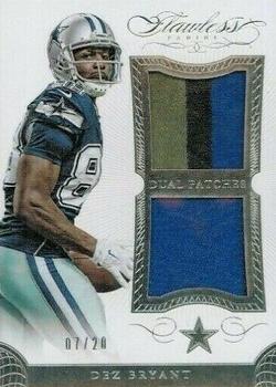 2015 Panini Flawless - Dual Patches #DP-DB Dez Bryant Front