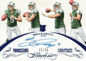 2015 Panini Flawless - Flawless Progressions Signatures Blue #FPS-BY Bryce Petty Front