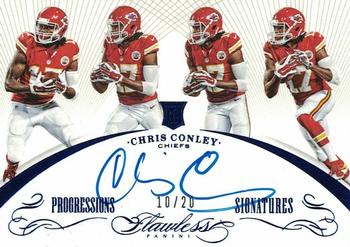 2015 Panini Flawless - Flawless Progressions Signatures Blue #FPS-CC Chris Conley Front