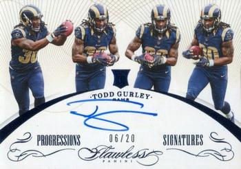 2015 Panini Flawless - Flawless Progressions Signatures Blue #FPS-TG Todd Gurley II Front