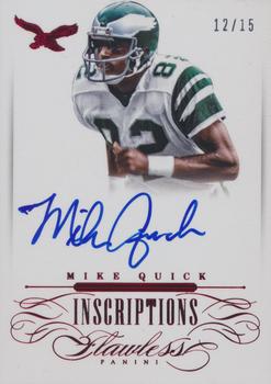 2015 Panini Flawless - Inscriptions Ruby #I-MQ Mike Quick Front