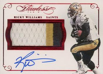 2015 Panini Flawless - Patches Autographs Ruby #PA-RW Ricky Williams Front