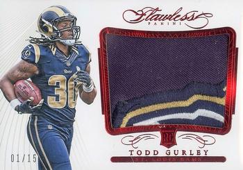 2015 Panini Flawless - Rookie Patches Ruby #RP-TG Todd Gurley II Front
