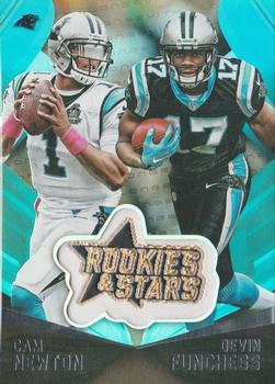 2015 Panini Rookies & Stars - Longevity Embroidered Patches #EP16 Cam Newton / Devin Funchess Front