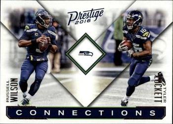 2016 Panini Prestige - Connections #19 Russell Wilson / Tyler Lockett Front