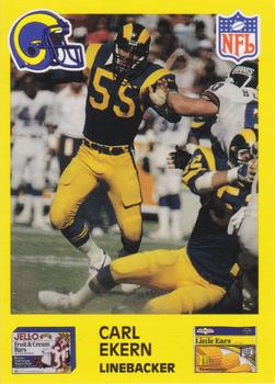 1987 Jello / Birdseye Los Angeles Rams #4 Carl Ekern Front