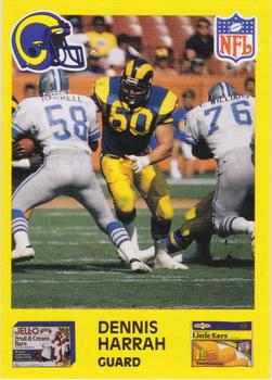 1987 Jello / Birdseye Los Angeles Rams #6 Dennis Harrah Front