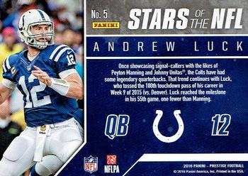 2016 Panini Prestige - Stars of the NFL #5 Andrew Luck Back