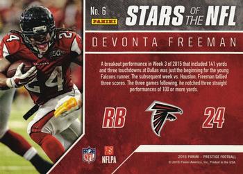 2016 Panini Prestige - Stars of the NFL #6 Devonta Freeman Back
