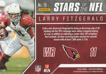 2016 Panini Prestige - Stars of the NFL #15 Larry Fitzgerald Back