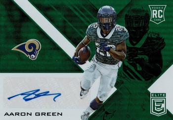 2016 Donruss Elite - Elite Rookie Autographs Green #ERA-AG Aaron Green Front