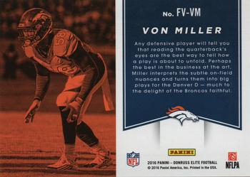2016 Donruss Elite - Field Vision #FV-VM Von Miller Back