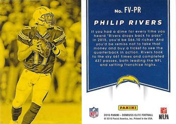 2016 Donruss Elite - Field Vision Green #FV-PR Philip Rivers Back