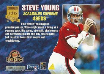 1996 Pinnacle Super Bowl Card Show #1 Steve Young Back
