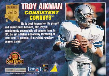 1996 Pinnacle Super Bowl Card Show #3 Troy Aikman Back