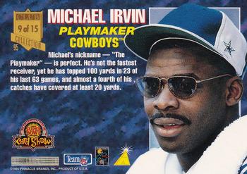 1996 Pinnacle Super Bowl Card Show #9 Michael Irvin Back