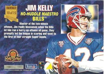 1996 Pinnacle Super Bowl Card Show #10 Jim Kelly Back