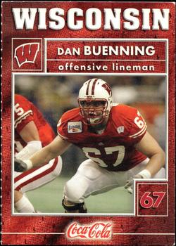 2003 Wisconsin Badgers Program Cards #20 Dan Buenning Front