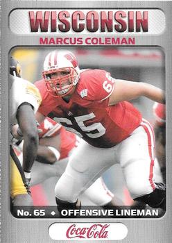 2006 Wisconsin Badgers Program Cards #NNO Marcus Coleman Front