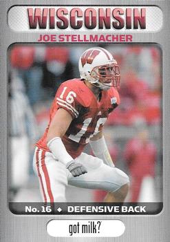 2006 Wisconsin Badgers Program Cards #NNO Joe Stellmacher Front