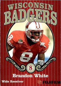 2005 Wisconsin Badgers Program Cards #15 Brandon White Front