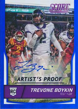 2016 Score - Rookie Signatures Jumbo Artist's Proof #343 Trevone Boykin Front