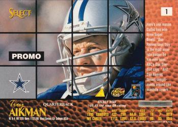 1996 Select - Promos #1 Troy Aikman Back