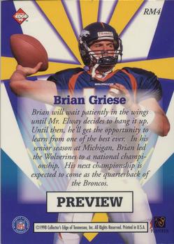 1998 Collector's Edge Masters - Rookie Masters Previews #RM4 Brian Griese Back