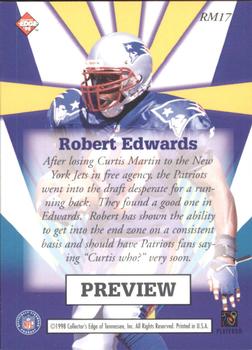 1998 Collector's Edge Masters - Rookie Masters Previews #RM17 Robert Edwards Back
