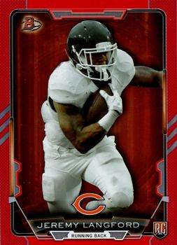 2015 Bowman - Rookies Rainbow Red #35 Jeremy Langford Front
