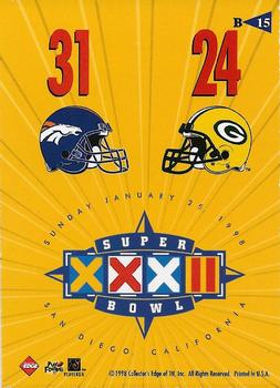 1998 Collector's Edge Super Bowl XXXII - Denver Broncos B Prefix Silver #B15 Tony Jones Back